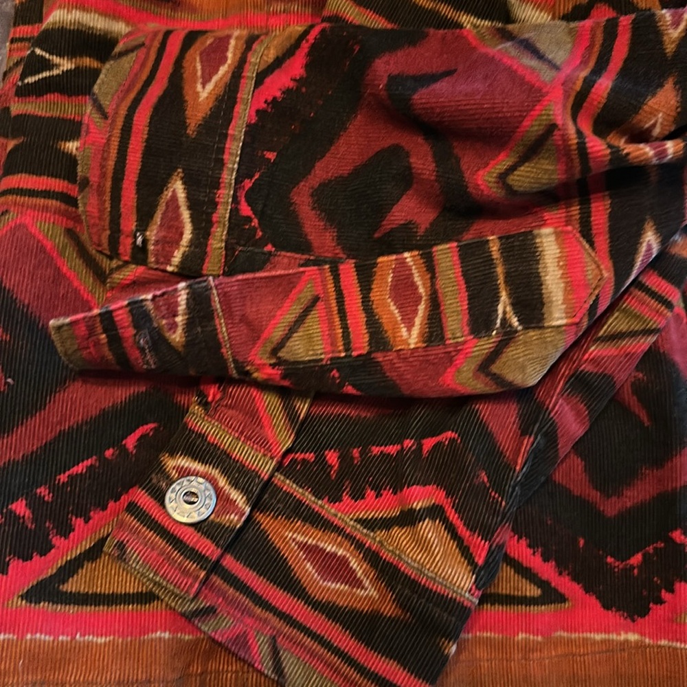 Chico’s Southwestern Print Corduroy Shirt Small - Picture 8 of 8